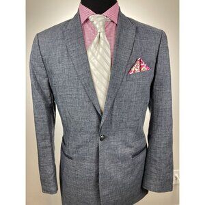 John Varvatos Luxe Line Gray Modern 1Btn Sport Jacket 40R 40 R